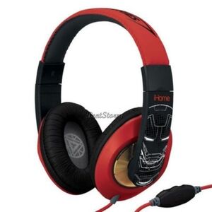 NEW MARVEL IRON MAN IRONMAN IHOME DJ Stereo Headphones Stark Industries Over Ear